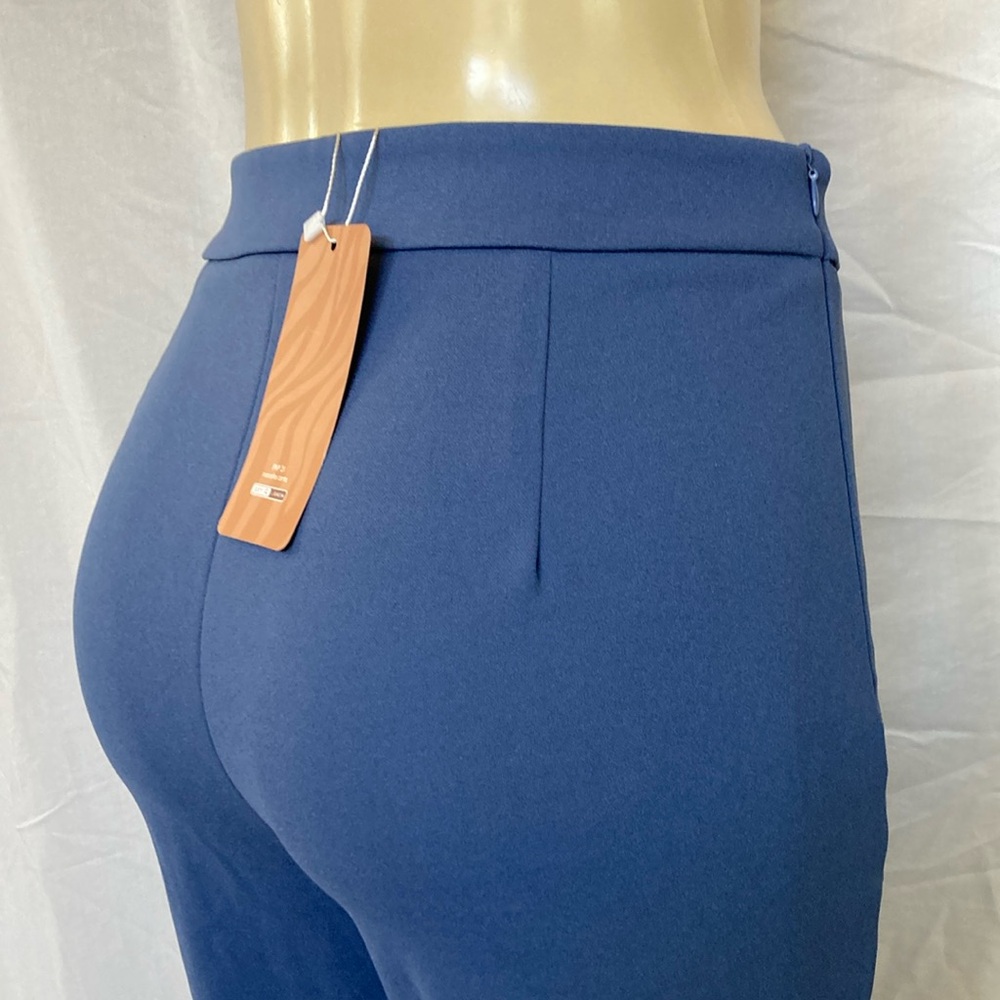 SHEIN SXY Pants Women’s Flare Leg Blue Colored Size 10 Front Seam NWT